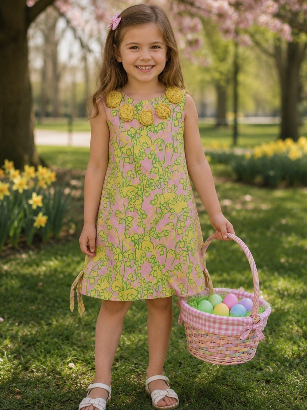 Lilly Pulitzer Hopping Down the Bunny Trail Easter Shift Dress